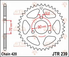 JT Sprockets Rear 36T 420 - JTR239.36