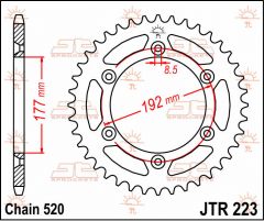 JT Sprockets Rear 53T 520 - JTR223.53