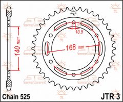 JT Sprockets Rear 42T 525 - JTR3.42