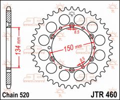 JT Sprockets Rear 42T 520 - JTR460.42