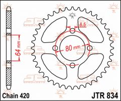 JT Sprockets Rear 35T 420 - JTR834.35