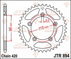 JT Sprockets Rear 50T 420 - JTR894.50