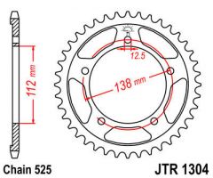 JT Sprockets Rear 41T 525 - JTR1304.41ZBK