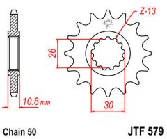 JT Sprockets Front 16T 50 - JTF579.16RB