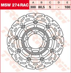 TRW BRAKE ROTOR FLOAT RAC L/R