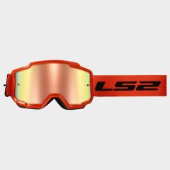 LS2 CHARGER GOGGLE H-V ORANGE WITH IRIDIUM VISOR