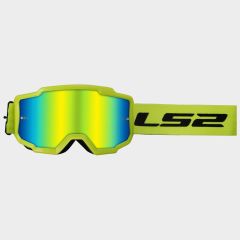 LS2 CHARGER GOGGLE H-V YELLOW WITH IRIDIUM VISOR