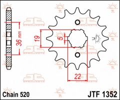 JT Sprockets Front 13T 520 - JTF1352.13