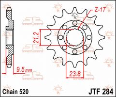 JT Sprockets Front 15T 520 - JTF284.15
