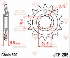 JT Sprockets Front 14T 520 - JTF285.14