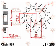 JT Sprockets Front 14T 530 - JTF295.14