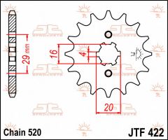 JT Sprockets Front 12T 520 - JTF422.12