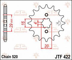 JT Sprockets Front 13T 520 - JTF422.13