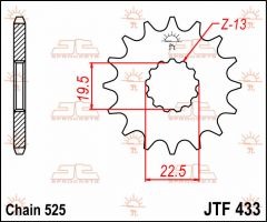 JT Sprockets Front 14T 525 - JTF433.14