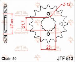 JT Sprockets Front 17T 520 - JTF512.17