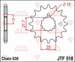 JT Sprockets Front 13T 630 - JTF518.13