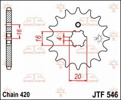 JT Sprockets Front 12T 420 - JTF546.12