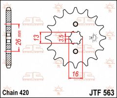 JT Sprockets Front 12T 420 - JTF563.12