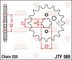 JT Sprockets Front 11T 520 - JTF569.11