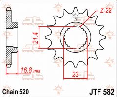 JT Sprockets Front 16T 520 - JTF582.16
