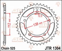JT Sprockets Rear 41T 525 - JTR1304.41