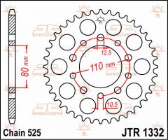 JT Sprockets Rear 37T 525 - JTR1332.37