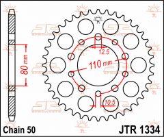 JT Sprockets Rear 44T 50 - JTR1334.44