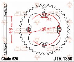 JT Sprockets Rear 36T 520 - JTR1350.36