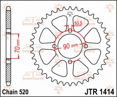 JT Sprockets Rear 41T 520 - JTR1414.41