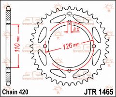 JT Sprockets Rear 46T 420 - JTR1465.46