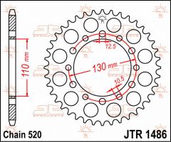 JT Sprockets Rear 42T 520 - JTR1486.42
