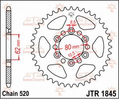 JT Sprockets Rear 37T 520 - JTR1845.37