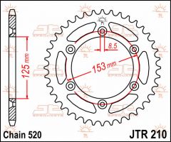JT Sprockets Rear 46T 520 - JTR210.46