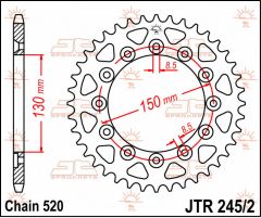 JT Sprockets Rear 40T 520 - JTR245/2.40