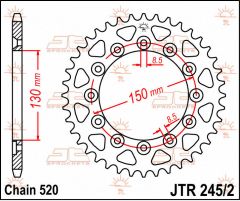 JT Sprockets Rear 50T 520 - JTR245/2.50