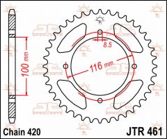 JT Sprockets Rear 49T 420 - JTR461.49