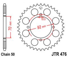 JT Sprockets Rear 45T 530 - JTR476.45