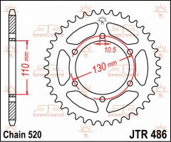 JT Sprockets Rear 41T 520 - JTR486.41