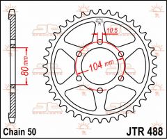 JT Sprockets Rear 38T 530 - JTR488.38