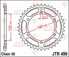 JT Sprockets Rear 42T 530 - JTR499.42