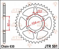 JT Sprockets Rear 41T 630 - JTR501.41