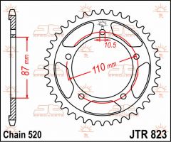 JT Sprockets Rear 39T 520 - JTR823.39