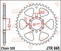 JT Sprockets Rear 46T 520 - JTR845.46