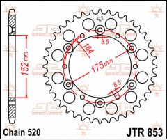 JT Sprockets Rear 47T 520 - JTR853.47