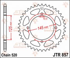 JT Sprockets Rear 40T 520 - JTR857.40